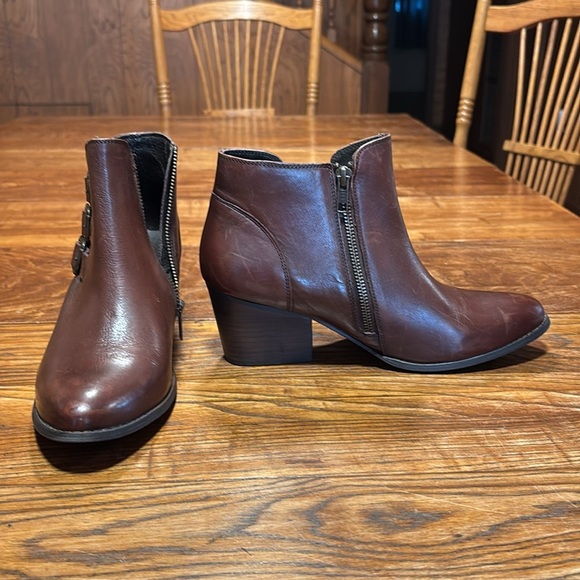 KRBonell Dark Brown Western Look Ankle Boots Adjustable Straps W/Zipper Size 9 - Picture 15 of 15